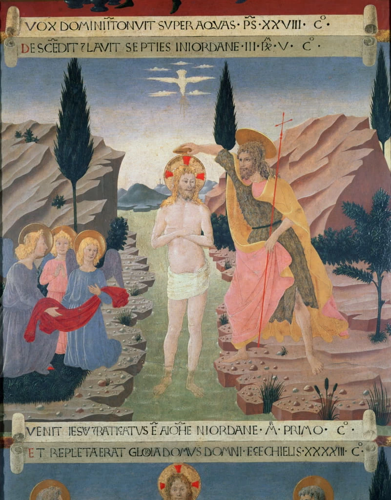 Il Battesimo di Cristo, tavola due dal Tesoro d'argento della Santissima Annunziata - Museo di San Marco, Firenze